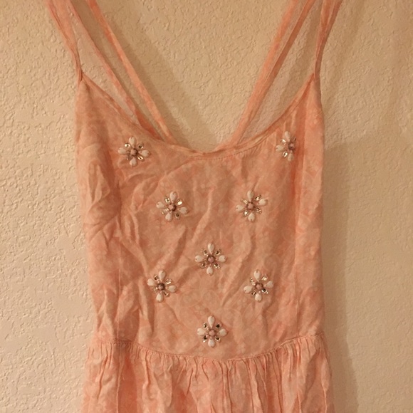 Abercrombie & Fitch Beaded Pink Strappy Dress - Picture 2 of 4